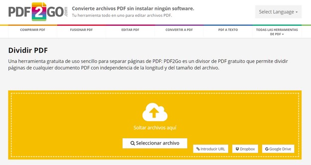 Dividir PDF - Cómo separar un PDF